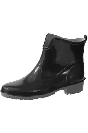 Ladeheid Gummistiefeletten LA-930 kurze Boots für Frauen Gummistiefel Damen wasserfest und bequem schwarz 39 EU