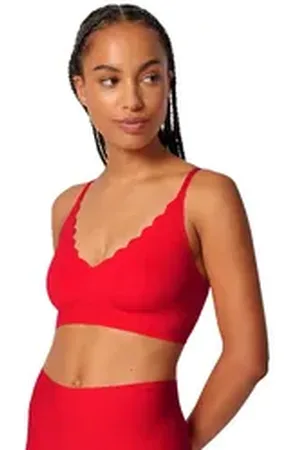 Skiny Bustier Damen Bustier mit herausnehmbare Pads Micro (Stück, 1-tlg) Unterbrustband rot 40