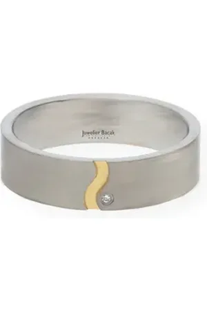 Boccia Titanium Boccia Fingerring Boccia Ring 0147-0456 mit Diamant (kein Set, 1-tlg) grau