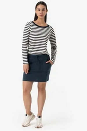Supernatural Sweatrock kurz, Damen, nachhaltig, Merino JUSTEVERYDAY BIO casual blau XL