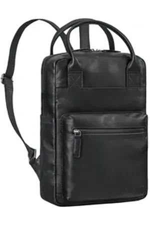 STILORD Cityrucksack "Tima" Eleganter Damen Rucksack Leder Klein Für Laptop 13 13,3 Zoll schwarz