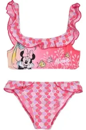 Disney Bügel-Bandeau-Bikini Minnie Mouse Mädchen Bikini gestreift rot 128
