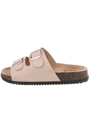 Ital-Design Damen Mules Freizeit Pantolette (79389775) Flach Pantoletten in Beige beige|braun 36 EU