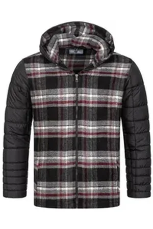 rock creek Steppjacke Herren Flanelljacke mit Kapuze H-265 grau 4XL