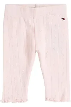 Tommy Hilfiger Leggings ESSENTIAL POINTELLE LEGGING mit süßem Muster rosa 74