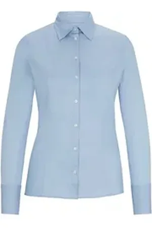 HUGO BOSS Langarmbluse blau 46