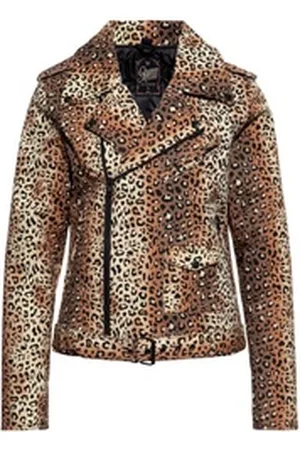 Queen Kerosin QueenKerosin Collegejacke Motor Queen Service (1-St) Leo-Allover-Print braun 4XL