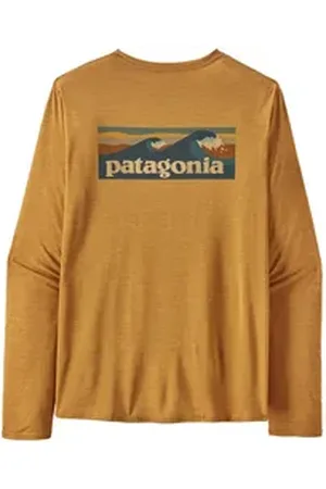 Patagonia Langarmshirt Mens Long-Sleeved Capilene Cool Daily Graphic Shirt Waters gelb XXL