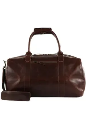 Buckle & Seam Reisetasche New Stripes Weekender, aus echtem Rindsleder braun