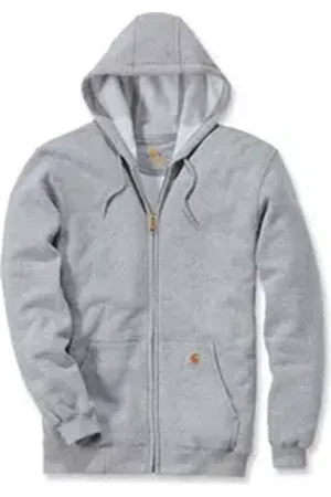 Carhartt Hoodie Zip Sweater mit Reißverschluss grau L