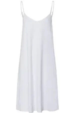 Hanro Sleepshirt Spaghettidress Cotton Silk schlafshirt schlafmode Pyjama weiß L