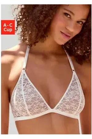 vivance collection Bralette-BH in zierlicher Triangel-Schnittform mit Neckholder-Trägern, Dessous weiß 70