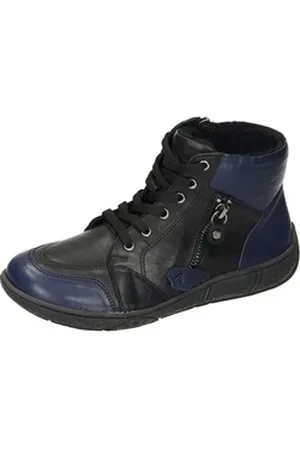 Manitu Stiefeletten Schnürstiefelette aus echtem Leder blau 38 EU