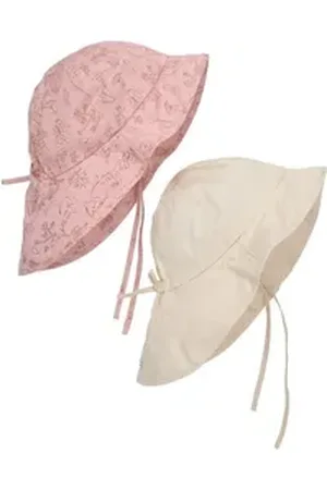 EN FANT Fischerhut Sun hat w. string 2-PACK rosa 6-12 Monate