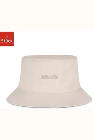 Snocks Fischerhut Bucket Hat Sonnenhut unisex (1-St) aus 100% Bio-Baumwolle, perfekter Sonnenschutz beige|lila S
