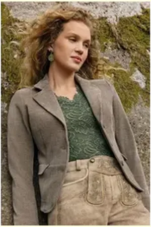 SPIETH & WENSKY Trachtenjacke Cordblazer Damen - FASAN - hellbraun braun 40