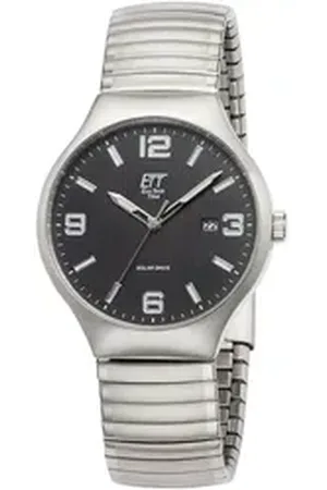 Ett Solaruhr Sonora EGS-12086-21M, Armbanduhr, Herrenuhr, Datum, Flexband, Zugband silberfarben
