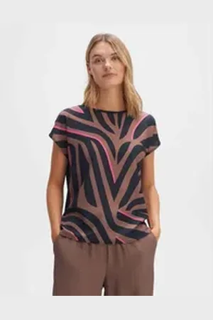Opus Print-Shirt Shirt SEVELA PRINT Regular aus Material Mix braun 42