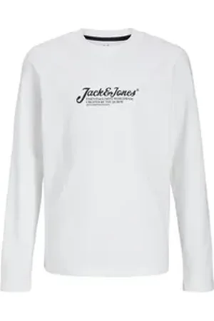 JACK & JONES Langarmshirt JJBEAU TEE LS CREW NECK JNR weiß 164