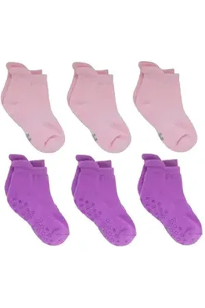 Yalion Kurzsocken Weiche Kinder Antiruschsocken Halbplüsch (6-Paar) Elastisch rosa EU 19