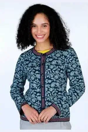 Deerberg Strickjacke Hedie blau 42