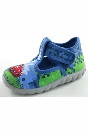 Fischer Markenschuh Auto Hausschuh blau 20 EU