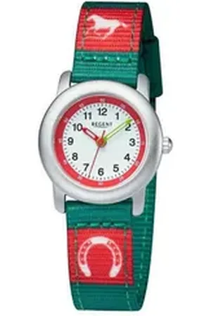 Regent Uhrenring Jungen Analog Quarz Uhr mit Textil Armband 12400313