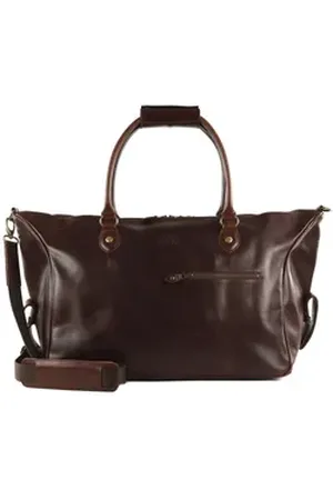 Buckle & Seam Reisetasche Blu Weekender, aus echtem Rindsleder braun