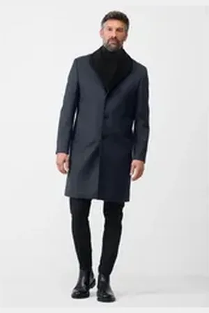 RICANO Wollmantel Raffaele Made in Europe grau 3XL