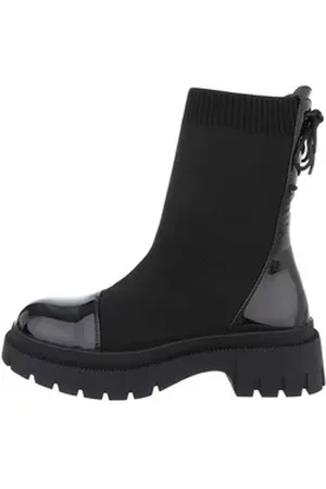 Ital-Design Damen Chelsea Freizeit Schnürstiefelette (84338299) Blockabsatz Chelsea Boots in Schwarz schwarz 41 EU