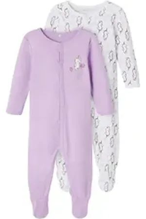 NAME IT Strampler Baby-Mädchen 2er Pack Strampler Lavendula-68 (Packung, 2-tlg., 2er-Pack) lila 68