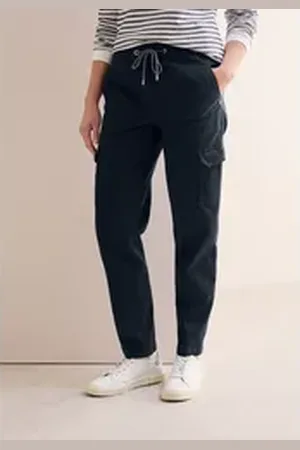CECIL Cargohose CHELSEA mit elastischem Bund blau L (42)
