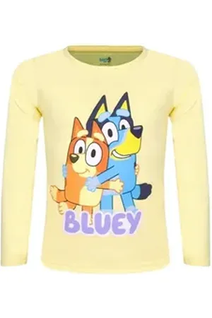 Bluey Langarmshirt und Bingo Shirt gelb 104