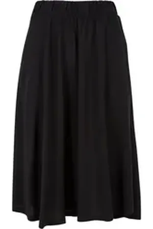 Urban classics Sommerrock Damen Ladies Viscose Skirt (1-tlg) schwarz 4XL