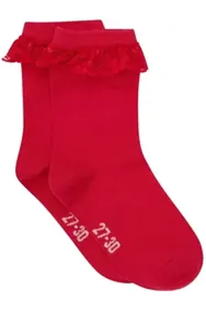 Minymo Socken Ankle Sock with Lace rot 15-18 Monate