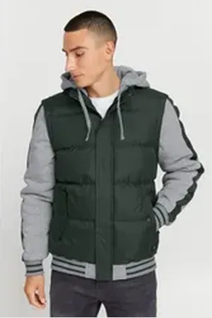 Blend Blouson Übergangs College Jacke Stepp Warm OUTERWEAR - Outerwear grün|schwarz L