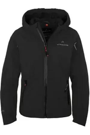 Bergson Regenjacke LIO THERMO Kinder Regenjacke, leicht wattiert, 12000 mm Wassersäule, Normalgröße schwarz 128