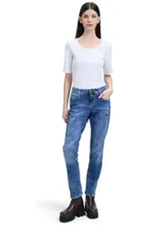 Cartoon Stretch-Jeans Boyfriend-Hose 38