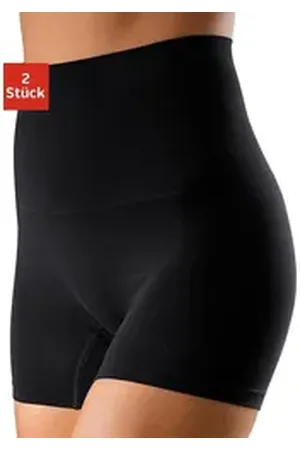 Petite Fleur Formpants (2er-Pack) aus elastischer Baumwolle, Shape wear schwarz 36/38