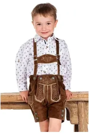 Isar Lederhose Lederhose Kinder - JANNIS - kamel 152
