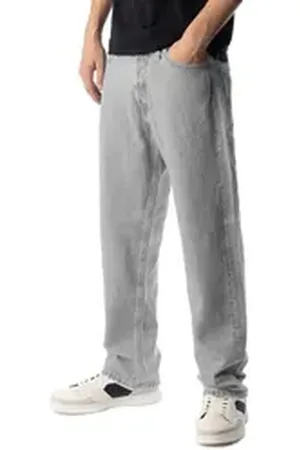 JACK & JONES Loose-fit-Jeans Loose Fit Jeans Eddie grau W29