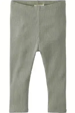 hessnatur Jerseyhose aus Bio-Baumwolle mit Bio-Merinowolle (1-tlg) grün 50/56