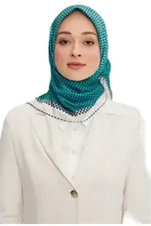 Armine Modeschal Armine Seidenschal Damen, Premium Qualität Polyester, Einfarbiges Türk grün