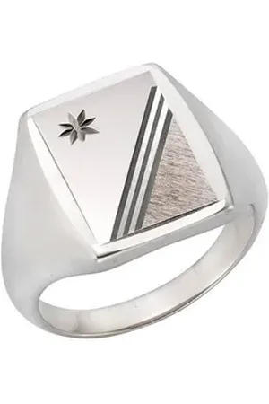 Firetti Fingerring Schmuck Geschenk Silber 925 Herrenring Silberring Siegelring silberfarben 19
