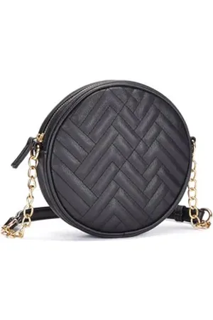 Lascana Umhängetasche, kleine runde Handtasche, Minibag VEGAN schwarz
