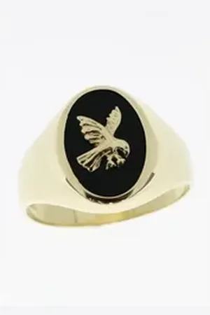 Firetti Siegelring Schmuck Geschenk Gold 333 Herrenring Goldring, mit Onyx gelb|goldfarben|schwarz 20