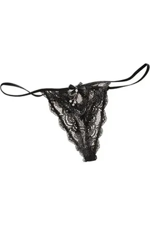 Petite Fleur String aus edler Spitze schwarz 44/46