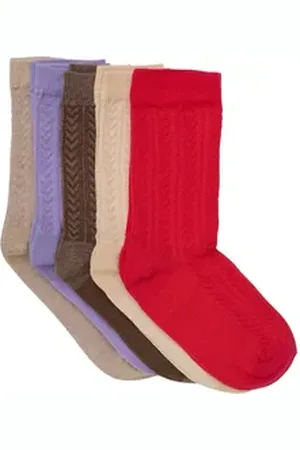 Minymo Socken Socks with Knit (5-Pack) rot 15-18 Monate