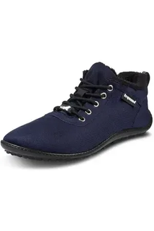 leguano Galaxo Barfußschuh, Komfortschuh, Flats, Schnürschuh mit spezieller Halbkugel-Laufsohle blau 37 EU