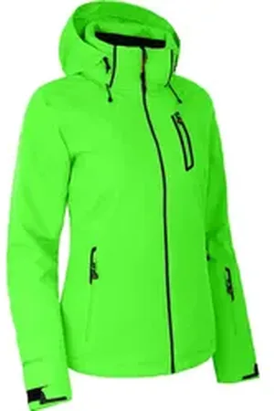 Bergson Skijacke NICE Damen Skijacke, wattiert, 20000 mm Wassersäule, Langgrößen, Gecko grün grün lang | 68